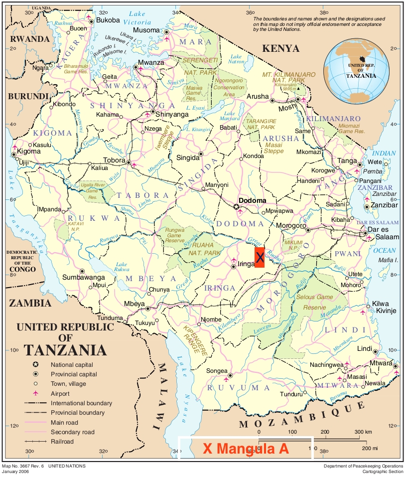 uebersichtskarte tansania